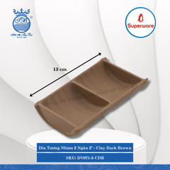 Dĩa Tương Nhám J&K Nhám Clay Dark Brown (Nhiều Loại) Superware Nhựa