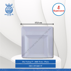 Dĩa Vuông J&K Trơn Plain (Nhiều Size) Superware Nhựa