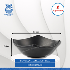 Dĩa Tương Vuông Nhám 3.6" J&K Nhám Black (Đen) Dài: 9.5cm Rộng: 9.5cm Cao: 3.5cm Superware Nhựa DV177-3.6 B