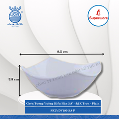 Chén Tương Vuông Kiểu Hàn J&K Trơn Plain (Nhiều Size) Superware Nhựa