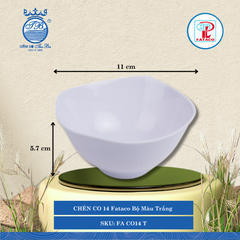 CHÉN CO 14 Fataco Bộ Màu Trắng Dài: 11cm Rộng: 11cm Cao: 5.7cm Nhựa FA CO14 T