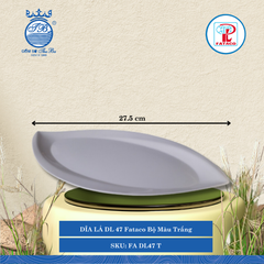 Dĩa Lá DL 47, DL 48, DL 49 Fataco Bộ Màu Trắng (Nhiều Size) Nhựa