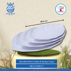 Dĩa Hột Xoài Lá HXL 06, HXL 07, HXL 08, HXL 09 Fataco Bộ Màu Trắng (Nhiều Size) Nhựa