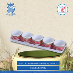 Bộ Khay + Chung Trà Fataco Bộ Viền HV (Nhiều Size) Nhựa
