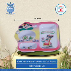 KHAY KHE 1 (HÌNH CHUỘT) Fataco - Trẻ Em Mickey Dài: 20.8cm Rộng: 18.9cm Cao: 2.6cm Nhựa FA KHE1 MK