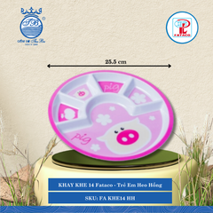 KHAY KHE 14 Fataco - Trẻ Em Heo Hồng Ø: 25.5cm Cao: 2.2cm Nhựa FA KHE14 HH