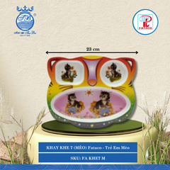 KHAY KHE 7 (MÈO) Fataco - Trẻ Em Mèo Dài: 23cm Rộng: 20cm Cao: 2.6cm Nhựa FA KHE7 M