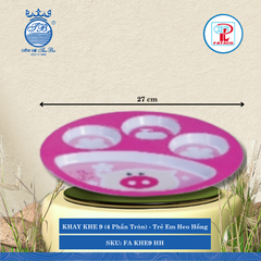 Khay Khe 9 (4 Phần Tròn) KHE 9 Fataco Trẻ Em (Nhiều Hình) Nhựa