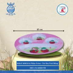 Khay Khe 9 (4 Phần Tròn) KHE 9 Fataco Trẻ Em (Nhiều Hình) Nhựa