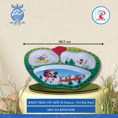 KHAY TRÁI CÂY (KTC 2) Fataco - Trẻ Em Noel Dài: 23.7cm Rộng: 22cm Cao: 2.5cm Nhựa FA KTC2 NOE