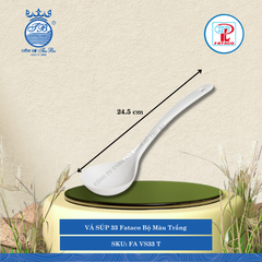 VÁ SÚP 33 Fataco Bộ Màu Trắng Dài: 24.5cm Rộng: 8.6cm Nhựa FA VS33 T