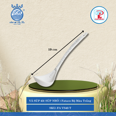 VÁ SÚP 43( SÚP NHỎ ) Fataco Bộ Màu Trắng Dài: 19cm Rộng: 6cm Nhựa FA VS43 T