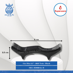 Gác Đũa 3.1" J&K Trơn Black (Đen) Dài: 8cm Rộng: 3cm Cao: 2.5cm Superware Nhựa HD059-3.1 B