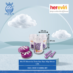 Hủ Tròn Sọc Dọc Nắp Decor (Giao Màu Ngẫu Nhiên) Herevin Thủy Tinh