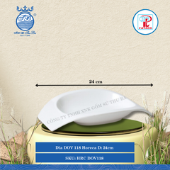 Dĩa DOV 117, DOV 118 Horeca Trắng (Nhiều Size) Fataco Nhựa