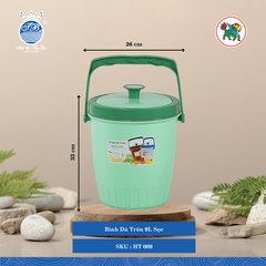 Bình Đá Tròn Sọc (Nhiều Size, Giao Màu Ngẫu Nhiên) Hiệp Thành Nhựa