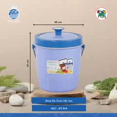 Bình Đá Tròn Sọc (Nhiều Size, Giao Màu Ngẫu Nhiên) Hiệp Thành Nhựa