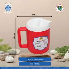 Ca Nhiệt Foam Nắp Bằng (Nhiều Size, Giao Màu Ngẫu Nhiên) Hiệp Thành Nhựa