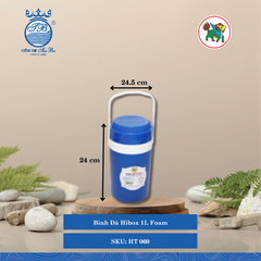 Bình Đá Hibox 1L Foam 1,000ml Dài: 12.5cm Rộng: 12.3cm Cao: 22cm Hiệp Thành Nhựa HT 060 (Giao Màu Ngầu Nhiên)