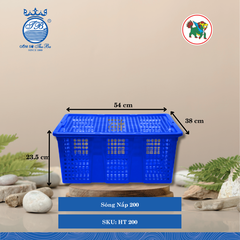 Sóng Nắp 200 Dài: 54cm Rộng: 38cm Cao: 23.5cm Hiệp Thành Nhựa HT 200 (Giao Màu Ngẫu Nhiên)
