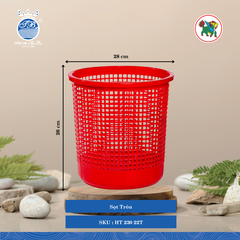 Sọt Tròn Ø: 28cm Cao: 29cm Hiệp Thành Nhựa HT 230 22T (Giao Màu Ngẫu Nhiên)