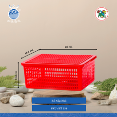 Rổ Nắp (Nhiều Size, Giao Màu Ngẫu Nhiên) Hiệp Thành Nhựa
