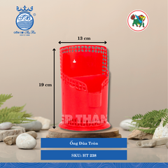 Ống Đũa Tròn Ø: 13cm Cao: 19cm Hiệp Thành Nhựa HT 238 (Giao Màu Ngẫu Nhiên)