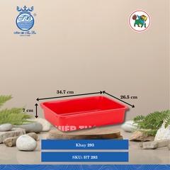 Khay 293 Dài: 34.7cm Rộng: 26.5cm Cao: 7cm Hiệp Thành Nhựa HT 293 (Giao Màu Ngẫu Nhiên)