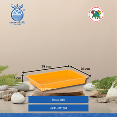 Khay 295 Dài: 38cm Rộng: 26cm Cao: 5cm Hiệp Thành Nhựa HT 295 (Giao Màu Ngẫu Nhiên)