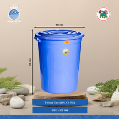 Thùng Gạo (Nhiều Size, Giao Màu Ngẫu Nhiên) Hiệp Thành Nhựa
