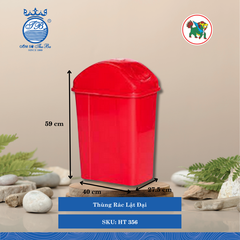 Thùng Rác Lật (Nhiều Size, Giao Màu Ngẫu Nhiên) Hiệp Thành Nhựa