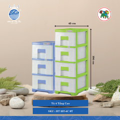 Tủ Cao Nhiều Tầng (Nhiều Size, Giao Màu Ngẫu Nhiên) Hiệp Thành Nhựa