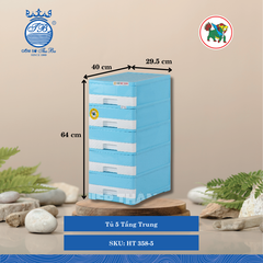 Tủ Trung Nhiều Tầng (Nhiều Size, Giao Màu Ngẫu Nhiên) Hiệp Thành Nhựa