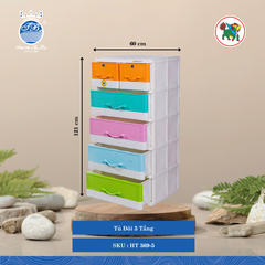 Tủ Đôi Nhiều Tầng (Nhiều Size, Giao Màu Ngẫu Nhiên) Hiệp Thành Nhựa
