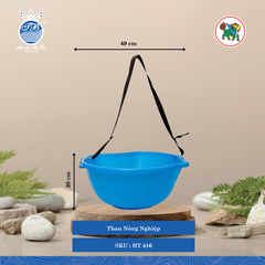 Thau Nông Nghiệp Dài: 49cm Rộng: 42cm Cao: 20cm Hiệp Thành Nhựa HT 416 (Giao Màu Ngẫu Nhiên)