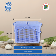 Giỏ 2 Quai (Nhiều Size, Giao Màu Ngẫu Nhiên) Hiệp Thành Nhựa