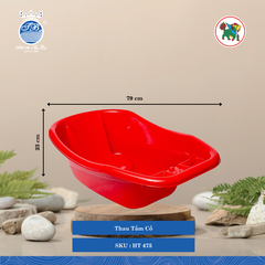 Thau Tắm Cồ Dài: 79cm Rộng: 47.5cm Cao: 23cm Hiệp Thành Nhựa HT 475 (Giao Màu Ngẫu Nhiên)