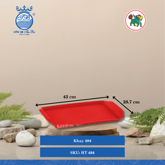 Khay 484 Dài: 43cm Rộng: 28.7cm Cao: 3.2cm Hiệp Thành Nhựa HT 484 (Giao Màu Ngẫu Nhiên)