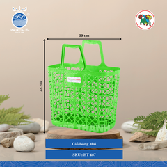 Giỏ Bông Mai Dài: 39cm Rộng: 18cm Cao: 45cm Hiệp Thành Nhựa HT 487 (Giao Màu Ngẫu Nhiên)