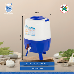 Bình Đá Vòi Hibox 10L Foam 10,000ml Dài: 29cm Rộng: 26cm Cao: 36.5cm Hiệp Thành Nhựa HT 530 (Giao Màu Ngẫu Nhiên)