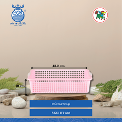 Rổ Chữ Nhật (Nhiều Size, Giao Màu Ngẫu Nhiên) Hiệp Thành Nhựa