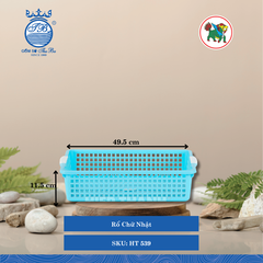 Rổ Chữ Nhật (Nhiều Size, Giao Màu Ngẫu Nhiên) Hiệp Thành Nhựa