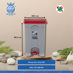 Thùng Rác Đạp 70L (Nhiều Loại, Giao Màu Ngẫu Nhiên) Hiệp Thành Nhựa