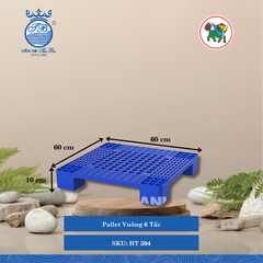 Pallet Vuông 6 Tấc Dài: 60cm Rộng: 60cm Cao: 10cm Hiệp Thành Nhựa HT 594 (Giao Màu Ngẫu Nhiên)