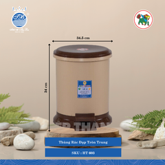 Thùng RácTròn (Nhiều Size, Giao Màu Ngẫu Nhiên) Hiệp Thành Nhựa