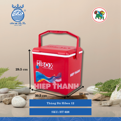 Thùng Đá Hibox 12 Dài: 30.5cm Rộng: 28cm Cao: 29.5cm Hiệp Thành Nhựa HT 628 (Giao Màu Ngẫu Nhiên)