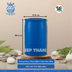 Thùng Phuy 220L Nắp Nhỏ (Nhiều Loại, Giao Màu Ngẫu Nhiên) Hiệp Thành Nhựa