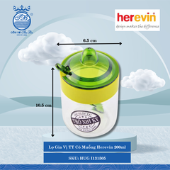 Lọ Gia Vị TT Có Muỗng Herevin 200ml (Giao Màu Ngẫu Nhên) ØĐáy: 5cm ØMiệng: 6.5cm 200ml Cao: 10.5cm 36 Cái/Thùng HUG I131505