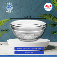 Tô Bowl Elisabeth Lucky Glass Thủy Tinh