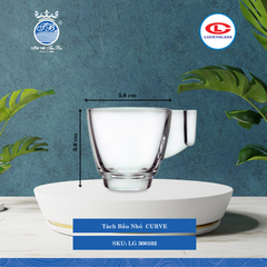 Ly Có Quai Mug Curve Lucky Glass Thủy Tinh (Nhiều Size)